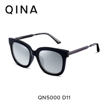 99元包邮 依视路 丌那 男女方框偏光太阳镜QN5000