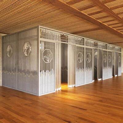 美容院餐饮包厢卡座屏风火锅