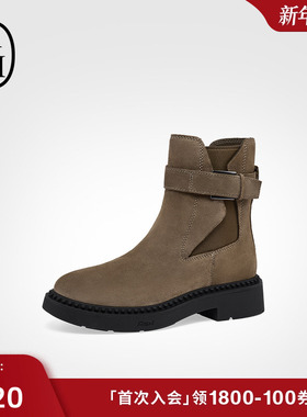 ASH女鞋2025秋冬新款MARGOT切尔西靴厚底增高户外西部靴女短靴