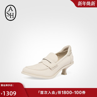 女一脚蹬外穿百搭浅口单鞋 ASH女鞋 CHARLOTTE圆头猫跟鞋 款 2025秋季
