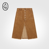 ASH女装 春夏SKIRT系列开叉裙子性感中长裙