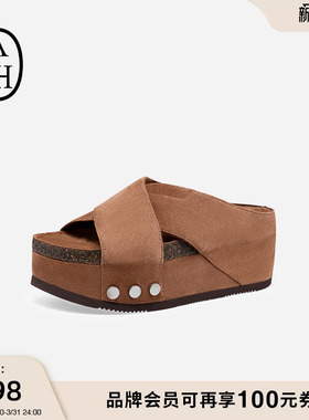 ASH女鞋2026春夏新款META铆钉时尚百搭增高厚底露趾时装凉鞋