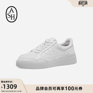 透气运动百搭休闲板鞋 FUN真皮厚底小白鞋 2026春夏新款 ASH女鞋