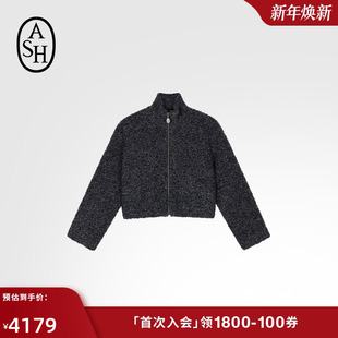 梭织外套 FUR羊毛混纺立领外套女短款 ASH女装 JUKI