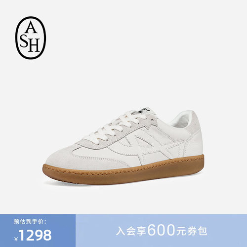 ASH女鞋26夏季新款SUNSET真皮低帮休闲运动风德训鞋女圆头板鞋