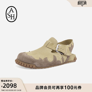 女圆头一脚蹬低跟罗马凉鞋 TORPEDO休闲勃肯鞋 2026春夏新款 ASH女鞋