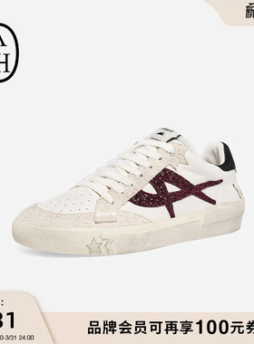 ASH女鞋春季MOONLIGHT圆头系带平底板鞋休闲百搭薄底鞋