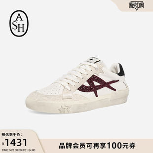 休闲百搭薄底鞋 MOONLIGHT圆头系带平底板鞋 春季 ASH女鞋