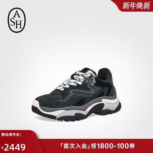 增高休闲系带真皮运动鞋 ASH女鞋 Addict厚底老爹鞋 新款 2025秋季