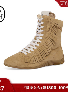 ASH女鞋2026春季新款MOONRISE高帮拳击靴女平底系带休闲运动鞋