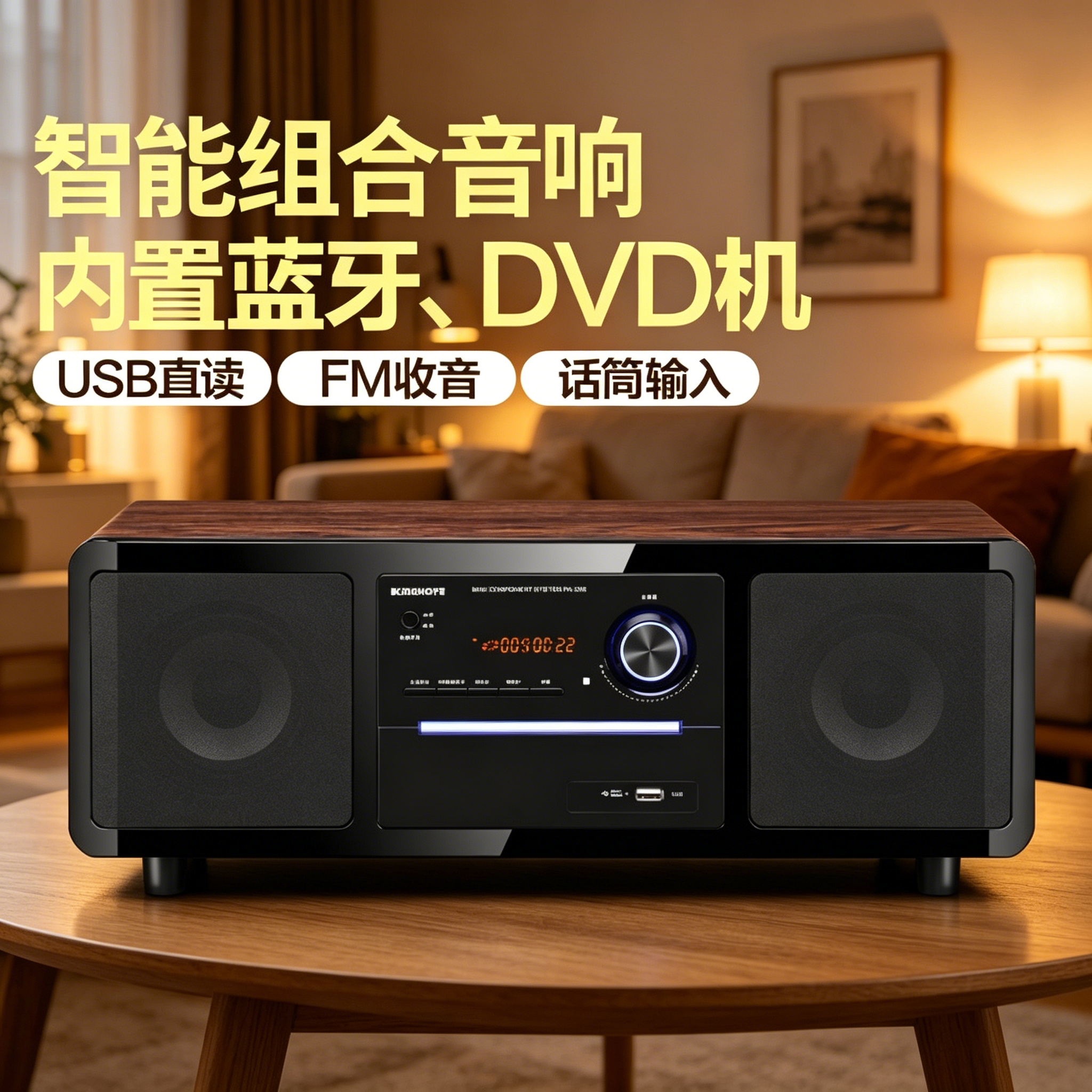 KINGHOPEPA-350桌面台式一体DVD/CD机组合音响蓝牙卧室收音机音箱