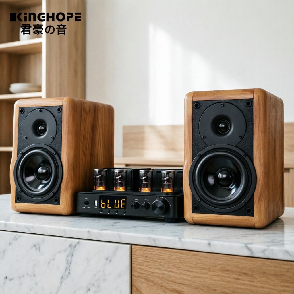KINGHOPE君豪 A-2发烧电子管胆机组合音响功放hifi书架音箱套装