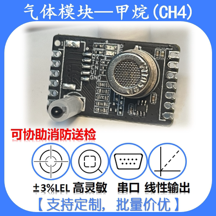 国产炜盛MP-4 线性免标定 华大MCU数字串口 甲烷可燃气体传感器
