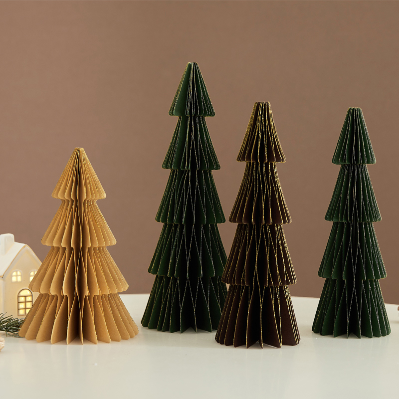 同炫新款桌面摆件折纸圣诞树