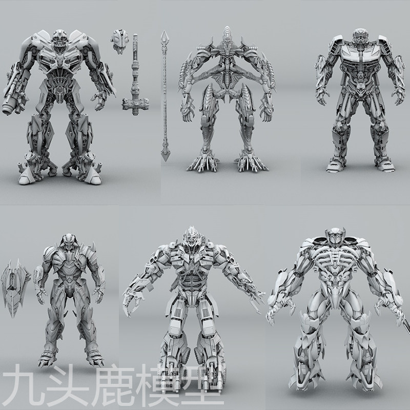 7个maya 3Dmax c4d blend ZBrush三维机械机器人模型素材源文件