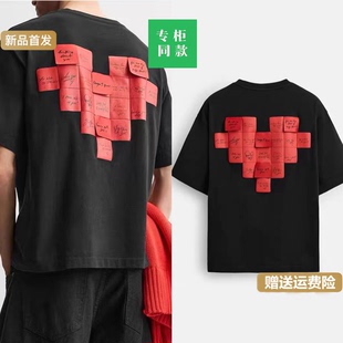 2025春季新品 男装 情人节礼物 注释贴印花短袖T恤 6224408