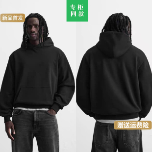 男装 新品 棉质基本款 百搭连帽长袖 800 柜299 黑色卫衣0761370 秋季