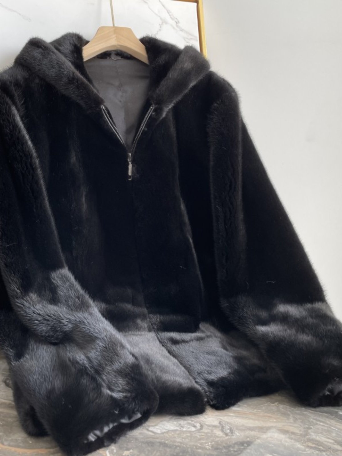 남성 밍크 코트 남성 전체 밍크 겨울 후드 청소년 조각 모조 밍크 모피 골드 밍크 벨벳 코트