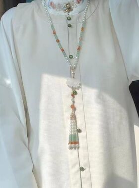 汉服古风饰品软璎珞超长流水莲花配饰古装搭配旗袍日常复古明制