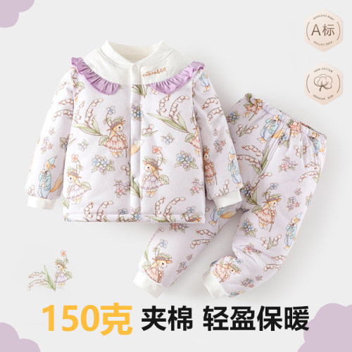 新生婴幼儿0-3岁A类纯棉分体套装