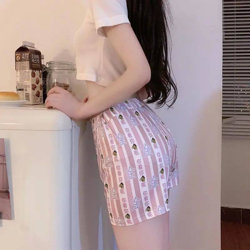 看你马安全裤JK打底裤睡裤女可外穿防走光偷窥大花布哈士奇学生裤
