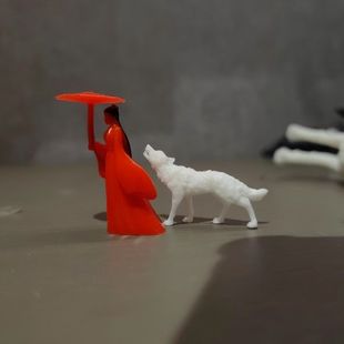 寒江孤影江湖故人古风武侠剑客刀客侠客小摆件微景观微缩小人物