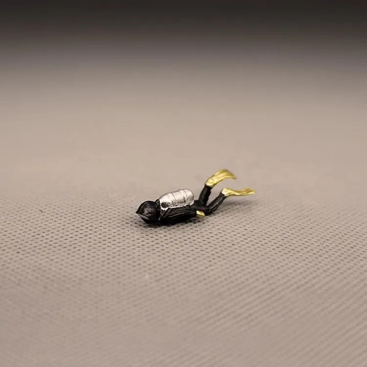 微缩海洋场景仿真人偶模型海底探索小号潜水员摆件公仔小号diy