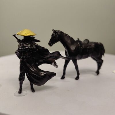 寒江孤影江湖故人古风武侠剑客刀客侠客小摆件微景观微缩小人物