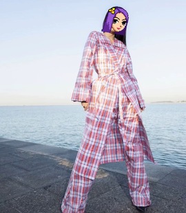 环保衣服成人手工DIY时装秀创意服装舞台走秀时尚衣服废物利用衣