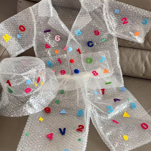 环保服装儿童时装秀手工diy环保材料自制衣服幼儿园亲子走秀服装