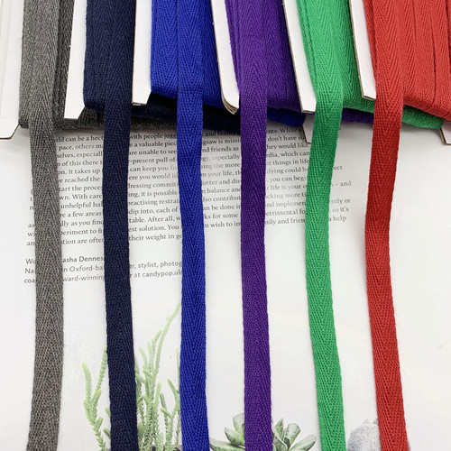 1cm彩色纯棉后领压条包边织带