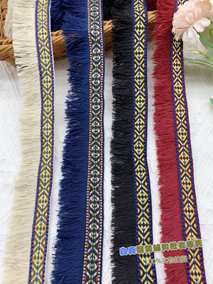 少数民族流苏花边窗帘抱枕配饰