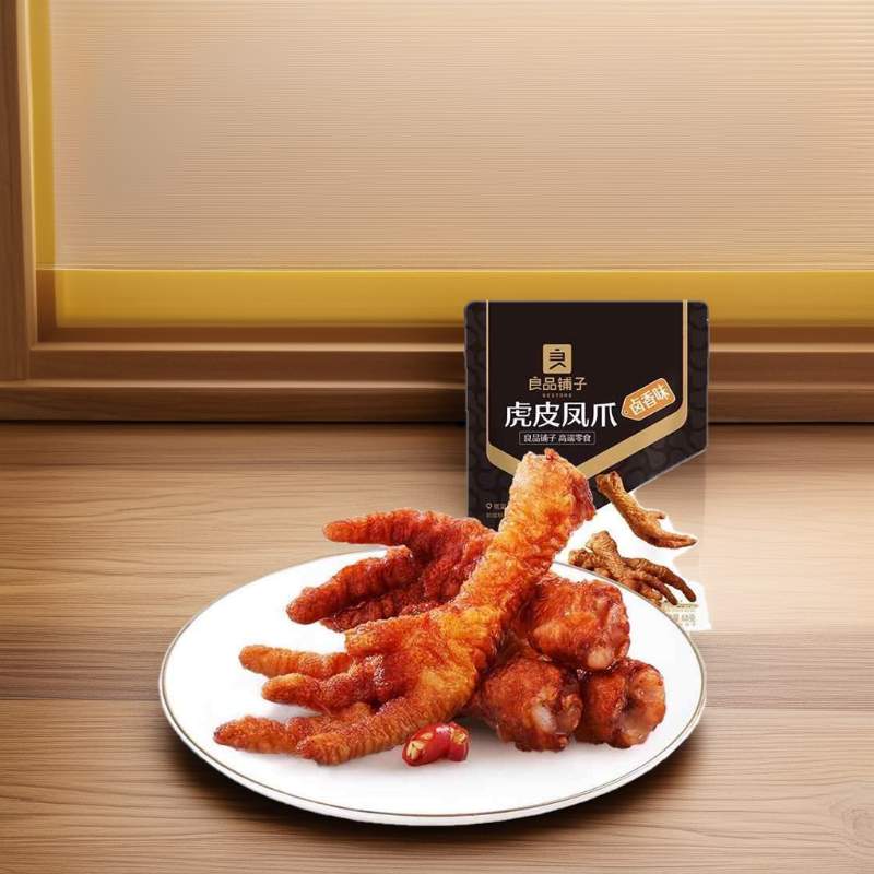 良品铺子虎皮凤爪卤香味68g门店同款独立小袋装虎皮鸡爪卤味零食