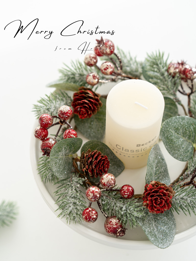 hromeo创意小花环烛台环装饰