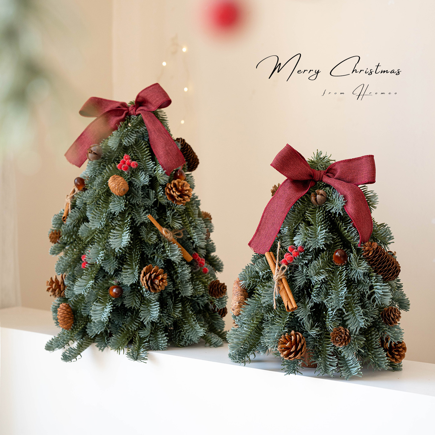 森系仿真诺贝松小圣诞树摆件
