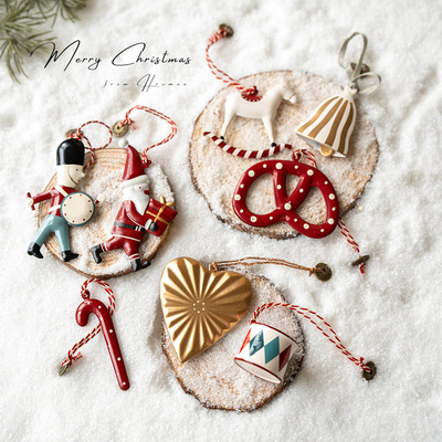 丹麦圣诞树装饰挂饰士兵天使老人