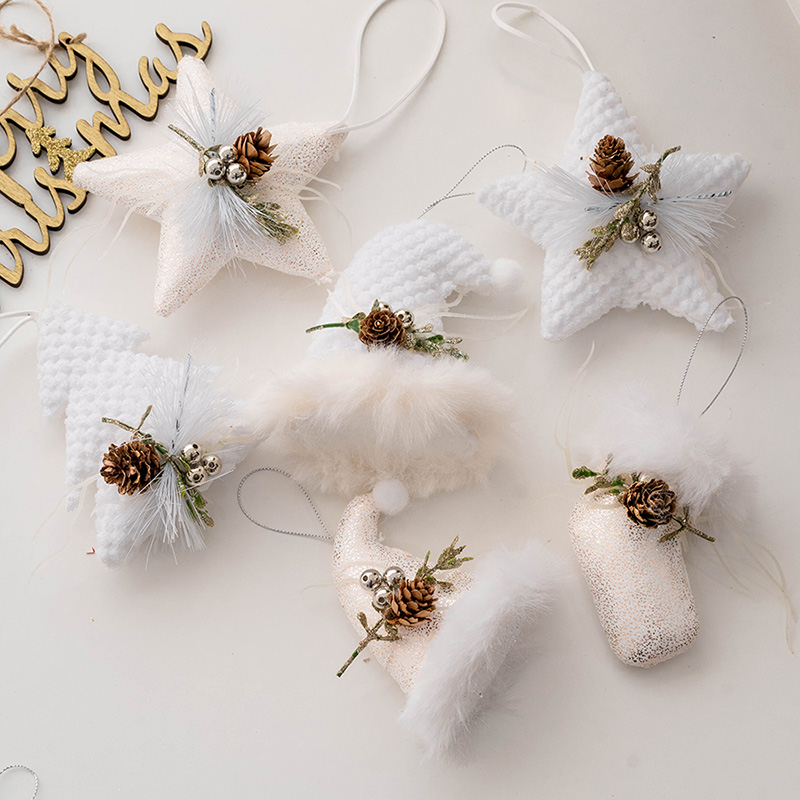 Hromeo 圣诞节装饰品ins少女心挂件圣诞树装饰五角星圣诞树挂件