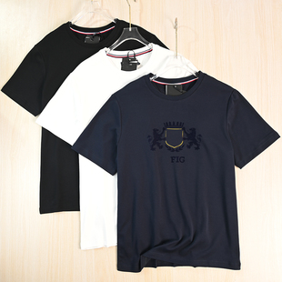 T恤 5美汤系软弹棉质烫印刺绣圆领休闲短袖 男装 好货261