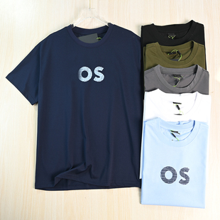 简约烫印字母棉质圆领休闲短袖 T恤 好货263 男装