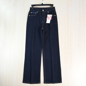 弹力棉高腰直筒休闲牛仔长裤 思琪女装 美国单春季 261