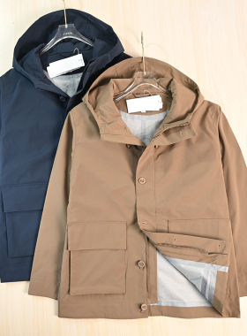 男装好货263/5 法国单防泼水连帽宽松休闲夹克外套