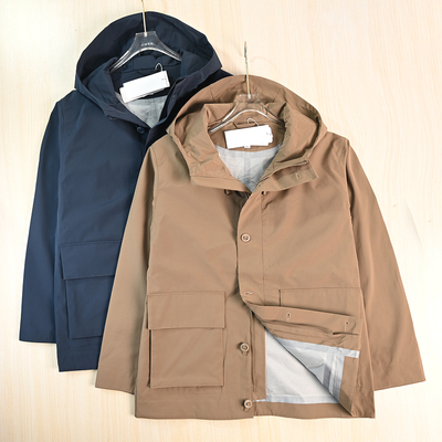 防泼水连帽宽松休闲夹克外套