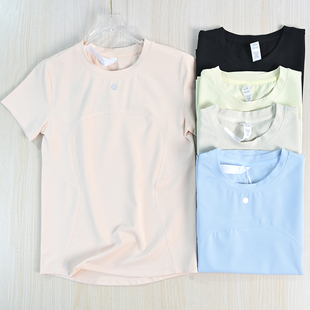 速干肌理纹拼接圆领休闲短袖 T恤 263 思琪女装