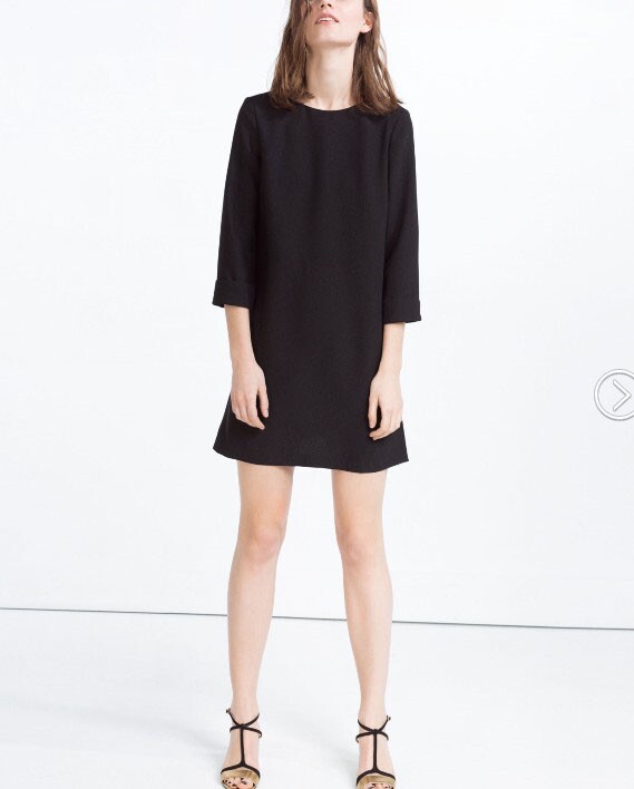 思琪女装 清 货 戏班牙风格简约直筒型秋冬连衣裙