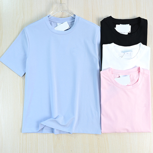 法国单通勤棉质圆领直筒休闲短袖 T恤 263 思琪女装