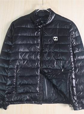 男装好货 259/08美系K尔风格90白鸭绒亮面立领保暖男士休闲羽绒服