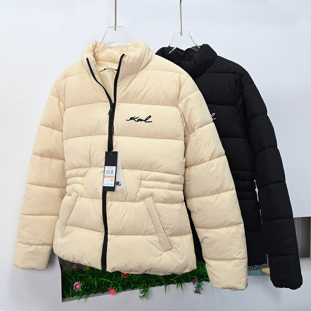 绗缝蓬松保暖夹棉立领休闲棉服