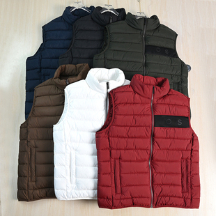 258 美M系厚实保暖绗缝立领休闲夹棉马夹 好货推荐 男装