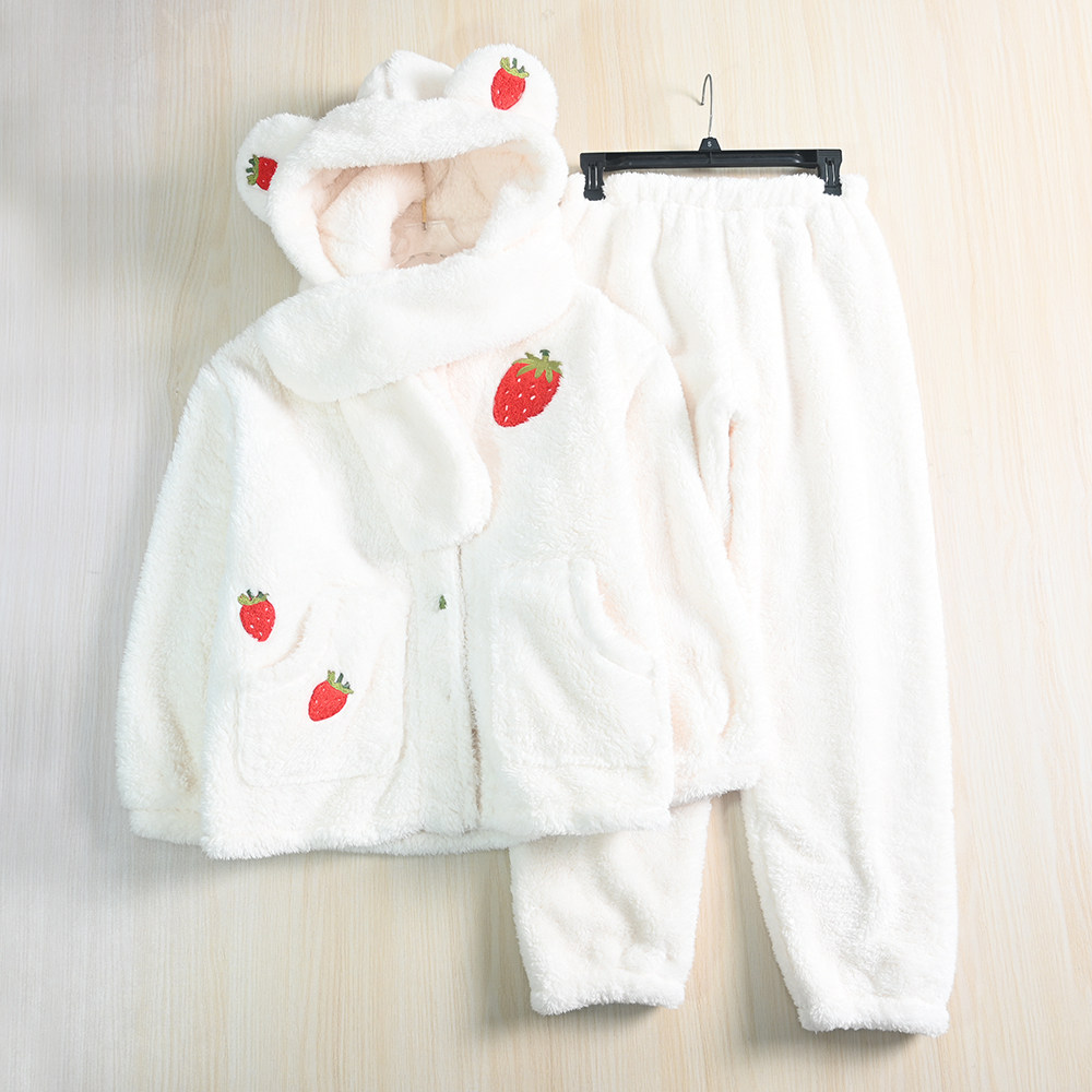 厚实保暖珊瑚绒家居服2件套装