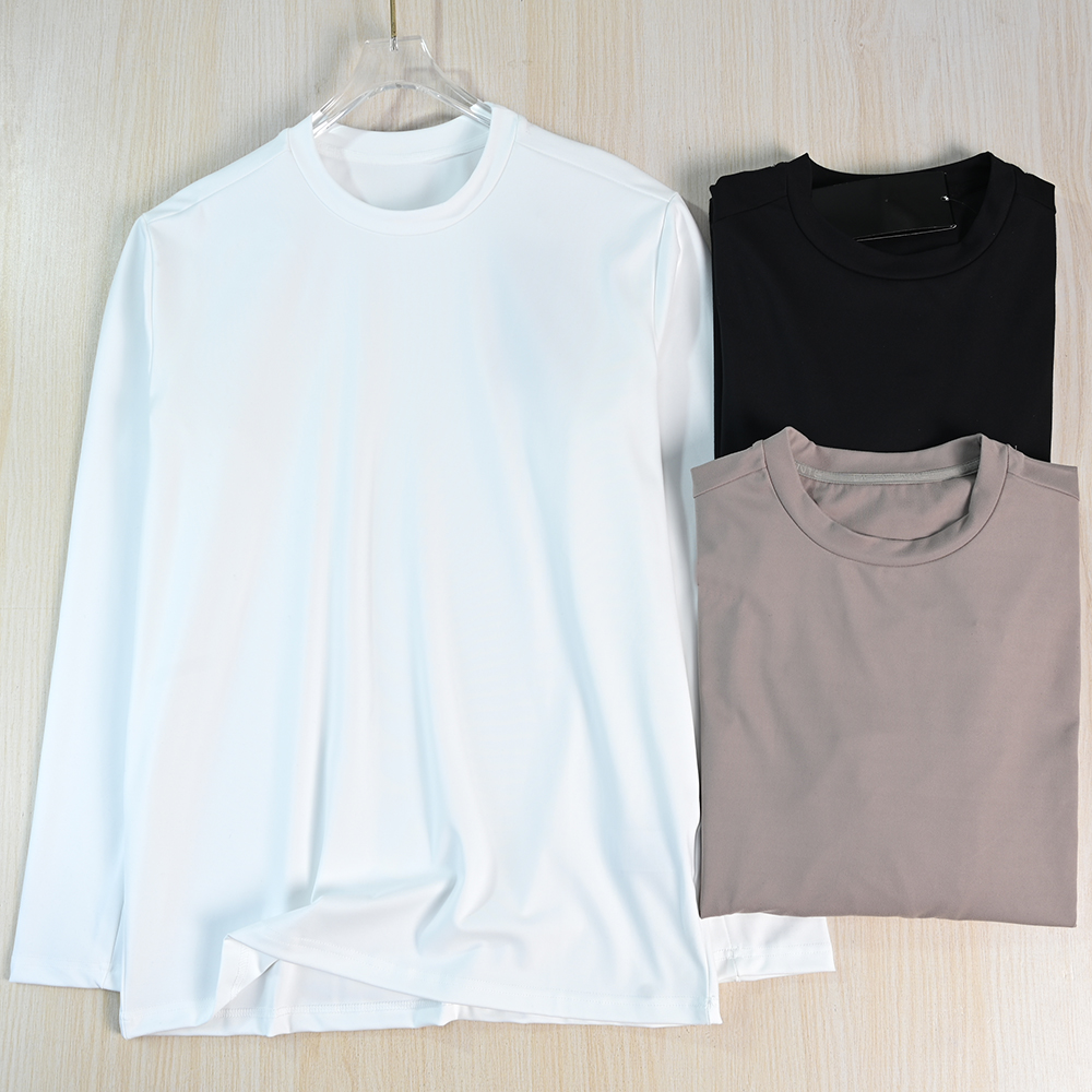 软糯磨绒圆领休闲运动长袖T恤